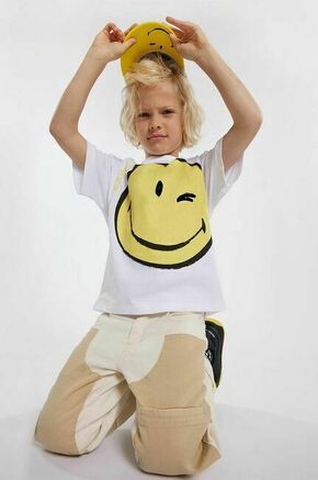Otroške hlače Marc Jacobs bež barva - bež. Otroški hlače iz kolekcije Marc Jacobs. Model izdelan iz kombinacije različnih materialov.