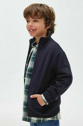 Otroški pulover Mayoral - modra. Otroški pulover iz kolekcije Mayoral. Model z zapenjanjem na zadrgo