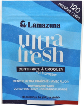 "Lamazuna ultra fesh zobna pasta v tabletah - 120 tab."