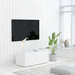 vidaXL TV omarica bela 80x34x30 cm iverna plošča