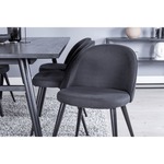 Venture Home Jedilni stoli 2 kosa Velvet poliester črne barve