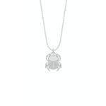 Lilou Skarabeusz - srebrna. Ogrlica iz kolekcije Lilou. Model z okrasnim obeskom izdelan iz nerjavečega jekla, prevlečenega s srebrom 925.