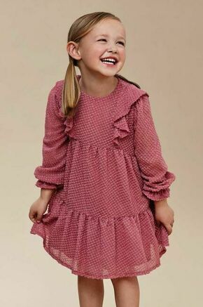 Otroška obleka Mayoral roza barva - roza. Otroški obleka iz kolekcije Mayoral. Ohlapen model