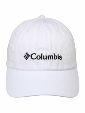 Kapa s šiltom Columbia bela barva - bela. Kapa s šiltom vrste baseball iz kolekcije Columbia. Model izdelan iz tkanine z nalepko.