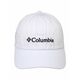 Kapa s šiltom Columbia bela barva - bela. Kapa s šiltom vrste baseball iz kolekcije Columbia. Model izdelan iz tkanine z nalepko.