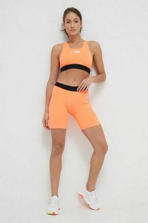 Kratke hlače za vadbo The North Face oranžna barva - oranžna. Kratke hlače za vadbo iz kolekcije The North Face. Model izdelan iz fleksibilnega materiala