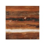 VIDAXL Kvadratna mizna plošča 70x70 cm 25-27 mm trden predelan les