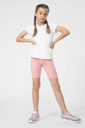 Otroške kratke hlače 4F roza barva - roza. Otroški kratke hlače iz kolekcije 4F. Model izdelan iz enobarvnega materiala.