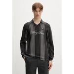 Filling Pieces pulover moški z viskozo Knit Football Jersey siva 422574500148