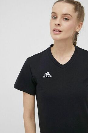 Adidas Performance bombažna majica - črna. T-shirt iz zbirke adidas Performance. Model narejen iz tanka