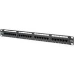 Digitus CAT 5e patch panel, neekraniran, 24 priključkov RJ45, 8P8C, LSA, 1U, za montažo v omaro, črn, 482x44x109