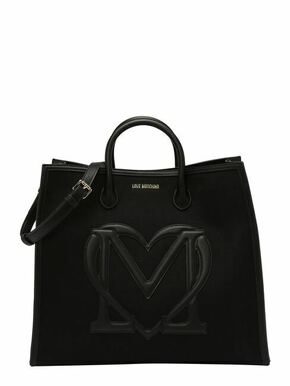 Torbica Love Moschino črna barva - črna. Velika torbica iz kolekcije Love Moschino. Model na zapenjanje