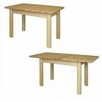 eoshop Zložljiva miza ST101 S120(170) iz masivnega lesa (barva lesa: hrast)