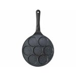 TOGNANA Ponev z okroglimi kalupi (7) premium black 26cm, en ročaj, indukcija, aluminij, kamnita prevleka