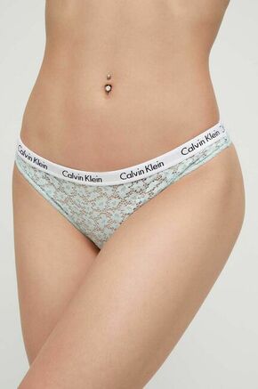 Brazilke Calvin Klein Underwear turkizna barva - turkizna. Brazilke iz kolekcije Calvin Klein Underwear. Model izdelan iz udobne pletenine.