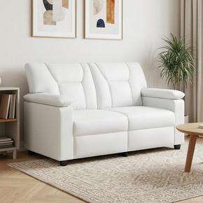 VidaXL Kavč Bela 151 x 85 x 93 cm Umetno usnje