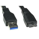 Logo Kabel USB (3.0), USB A moški - USB micro B moški, 2 m, črn, blister