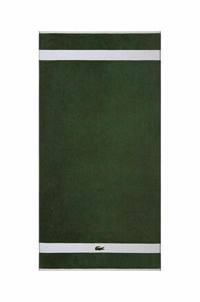 Srednje velika bombažna brisača Lacoste 70 x 140 cm - zelena. Bombažna brisača iz kolekcije Lacoste. Model izdelan iz tekstilnega materiala.