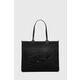 Torbica Karl Lagerfeld črna barva, 245W3091 - črna. Velika torbica iz kolekcije Karl Lagerfeld. Model na zapenjanje, izdelan iz ekološkega usnja.