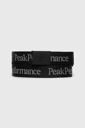 Pas Peak Performance črna barva - črna. Pas iz kolekcije Peak Performance. Model izdelan iz tekstilnega materiala.