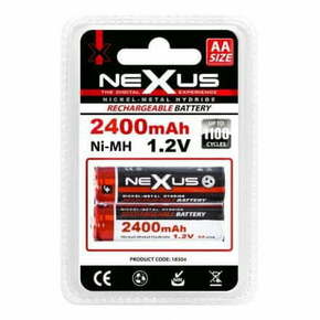 Nexus Baterije za ponovno polnjenje AA HR06 Ni-MH 2400 mAh 2 kosa