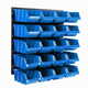 botle Stenska plošča za orodje 39 x 39 cm z 20 kos Škatla viseče Modra škatle Sistem za shranjevanje