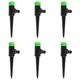 vidaXL Vrtljivi razpršilniki 6 kosov zeleno črni 3x6x19,5 cm ABS &amp; PP