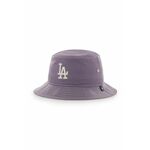 Klobuk 47brand Los Angeles Dodgers vijolična barva - vijolična. Klobuk iz kolekcije 47brand. Model z ozkim robom, izdelan iz materiala s potiskom.