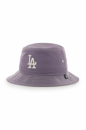 Klobuk 47brand Los Angeles Dodgers vijolična barva - vijolična. Klobuk iz kolekcije 47brand. Model z ozkim robom