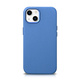 iCARER litchi premium leather case iphone 14 magnetic leather case with magsafe light blue (wmi14220709-lb)