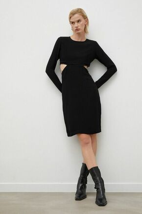 Obleka Birgitte Herskind črna barva - črna. Obleka iz kolekcije Birgitte Herskind. Raven model