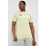 Bombažna kratka majica Fila rumena barva - rumena. Kratka majica iz kolekcije Fila. Model izdelan iz tanke, elastične pletenine.