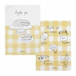 Bombažne kuhinjske krpe v kompletu 2 ks 50x70 cm Apple pie – Happy Friday
