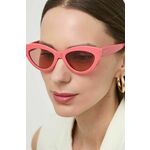 Sončna očala Guess ženska, roza barva, GU7905_5274S - roza. Sončna očala iz kolekcije Guess. Model z enobarvnimi stekli in okvirji iz plastike. Ima filter UV 400.