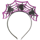 Vijoličen naglavni trak za noč čarovnic s pajkicami
