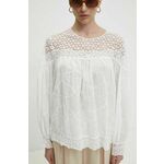 Bombažna majica Answear Lab ženska, bela barva - bela. Bluza iz kolekcije Answear Lab izdelana iz enobarvnega materiala. Model iz izjemno udobne bombažne tkanine.