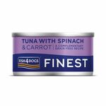 WEBHIDDENBRAND FISH4DOGS Konzervirana hrana za pse Finest tuna s korenčkom in špinačo 85 g