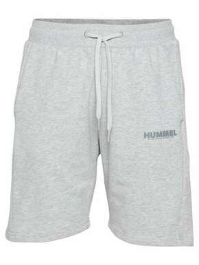 Bombažne kratke hlače Hummel siva barva - siva. Kratke hlače iz kolekcije Hummel. Model izdelan iz rahlo elastičnega materiala