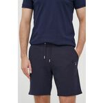Kratke hlače Gant moški, mornarsko modra barva - mornarsko modra. Kratke hlače iz kolekcije Gant. Model izdelan iz pletenine.