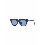 Otroška sončna očala Burberry 0JB4355 - modra. Otroška sončna očala iz kolekcije Burberry. Model z enobarvnimi stekli in okvirji iz plastike. Ima filter UV 400.