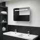 LED kopalniška omarica z ogledalom 70x9,5x55 cm
