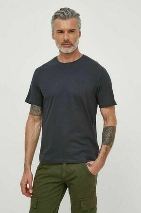 Kratka majica s primesjo lanu Pepe Jeans siva barva - siva. Kratka majica iz kolekcije Pepe Jeans