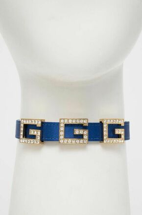 Ogrlica Guess - modra. Ogrlica iz kolekcije Guess. Model z dekoracijo