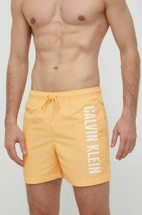 Kopalne kratke hlače Calvin Klein oranžna barva - oranžna. Kopalne kratke hlače iz kolekcije Calvin Klein
