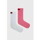 Nogavice HUGO 2-pack ženski, roza barva - roza. Visoke nogavice iz kolekcije HUGO. Model izdelan iz elastičnega, enobarvnega materiala. V kompletu sta dva para.