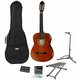 Kitarski set: klasična kitara 1/2 s torbo, stojalom, pručko, uglaševalec in strunami Startone CG851