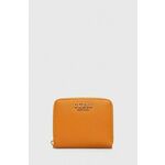 Denarnica Guess ženski, črna barva - oranžna. Mala denarnica iz kolekcije Guess. Model izdelan iz ekološkega usnja. Model je enostaven za čiščenje in vzdrževanje.