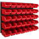 botle Stenska plošča sistema za shranjevanje 115 x 78 cm z 35 kos Škatla viseče Rdeča Zložljive škatle
