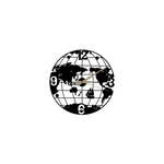 Črna stenska ura Globe Clock, ⌀ 50 cm