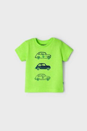 Mayoral bombažna otroška majica - zelena. T-shirt otrocih iz zbirke Mayoral. Model narejen iz tanka